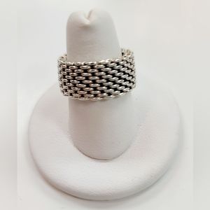 Tiffany & Co. Mesh ring sterling silver